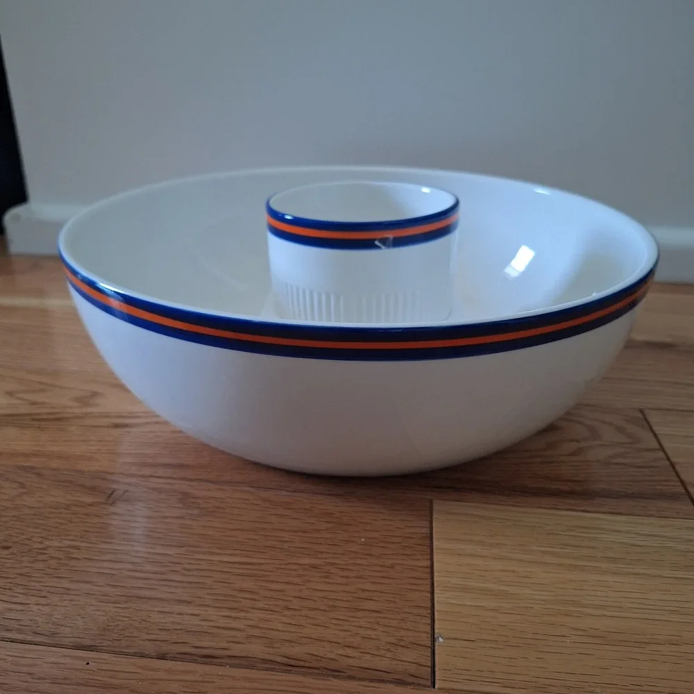 The Memory Company Florida Gators 2004 Chip and Dip Bowl Set White Ceramic
